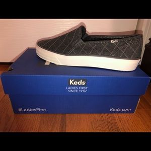 Dark grey Keds slip ons